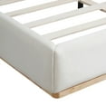 thumbnail image 5 of Christopher Knight Home Velvet Upholstered King Bed, Solid Wood Platform  Bed Frame, White, 5 of 7