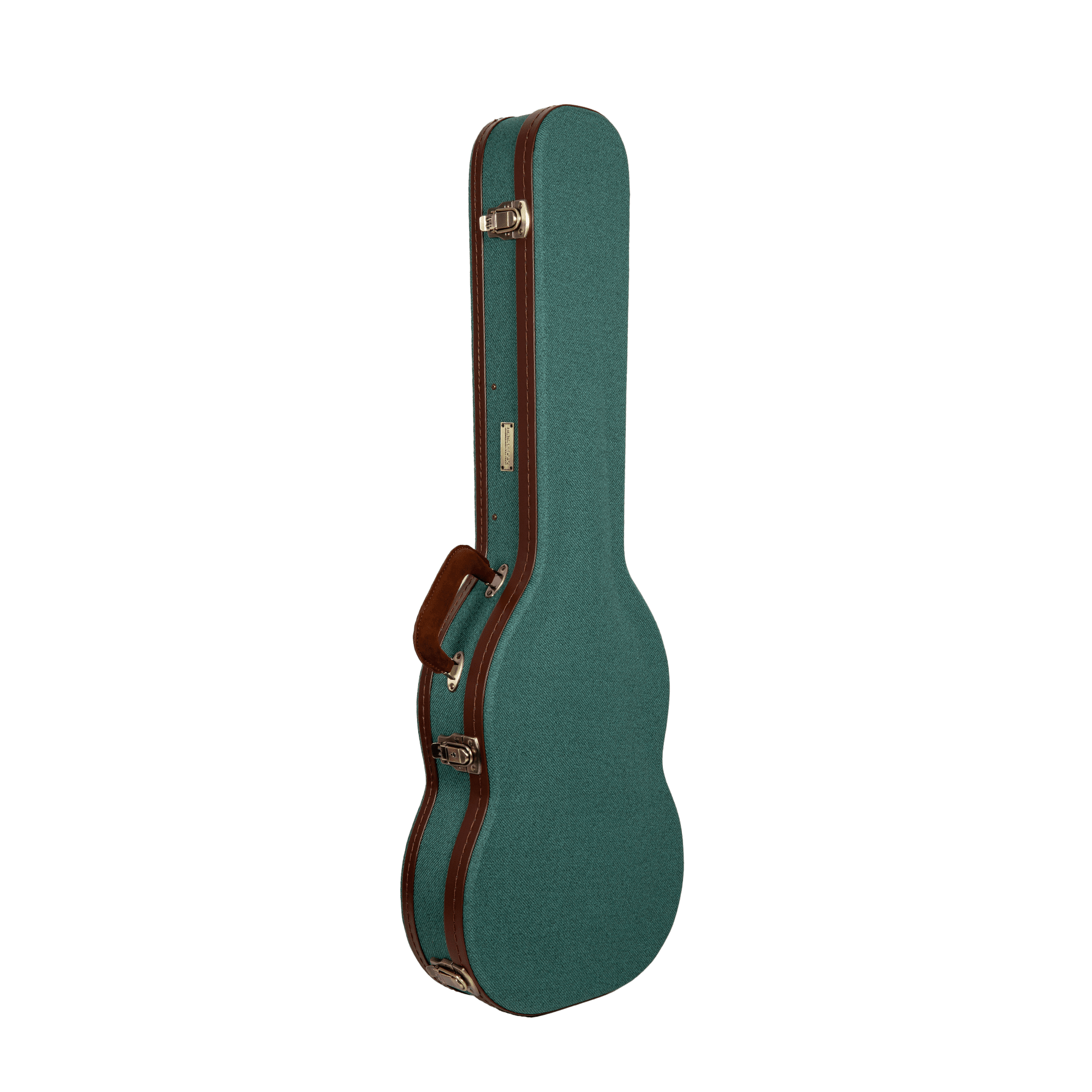 Crossrock Master Series - Wooden SG Electric Guitar Case - Security Lock, Genuine Leather Handle, Reinforced Hardware, Metal Feet, Storage Space- Malachite Blue Tweed