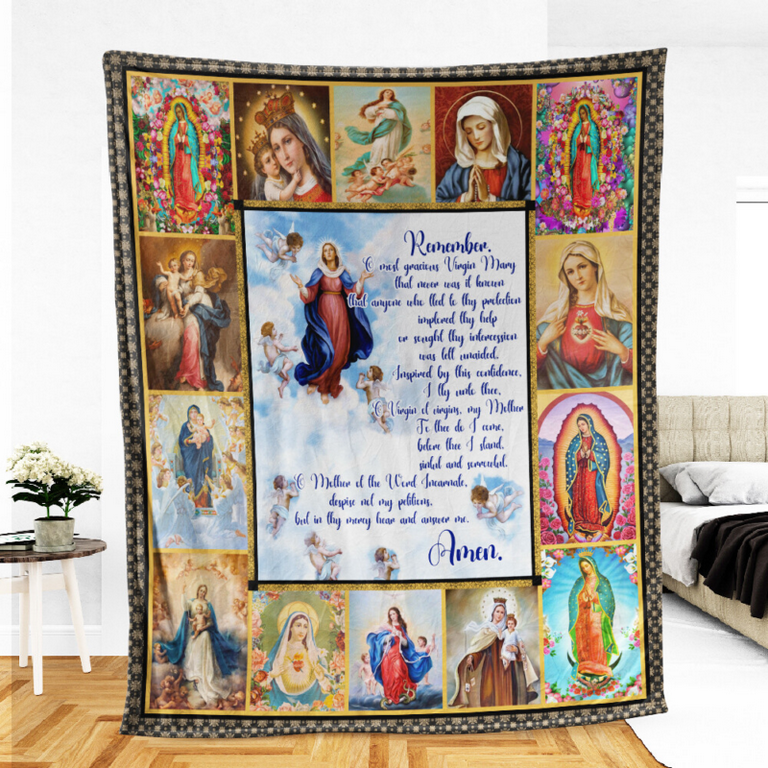 Virgin Mary Blanket Lightweight Microfiber Our Lady of Guadalupe Throw Blanket