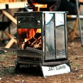 thumbnail image 4 of Portable Stainless Steel Wood Burning Folding Camp Stove, Compact Camp Stove for Hiking, Camping, BBQ & Survival, Lightweight Backpacking Stove with Base Bracket, for Outdoor Adventures Small, 4 of 7