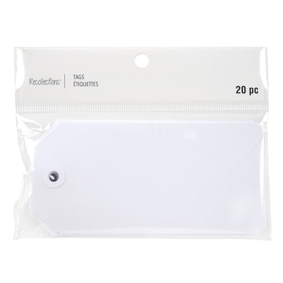 Recollections Large White Tags, 12 Packs: 12 ct. (240 total)