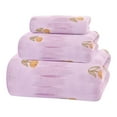 thumbnail image 3 of Tulip Coral Fleece Bath Towel Purple B,Bath Towel*1,Coral Velvet Towel Three Piece Set: A Luxurious and Soft Absorbent Souvenir A Warm and Thoughtful Choice, 3 of 8