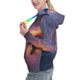 thumbnail image 2 of Honeii Watercolor Sky Dragon Pattern Womens Oversized Hoodies Long Sleeve Sweatshirts Pullover Fall Outfits with Pocket-Medium, 2 of 7