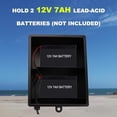 thumbnail image 2 of Steel Battery Box for Gate Opener, Holds 2 12V 7AH Lead-Acid Batteries (Not Included), Provide 12/24V, 2 of 8