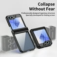 thumbnail image 7 of Clear Case for Samsung Galaxy Z Flip 6, Build in Screen Protector HD Transparent Not-Yellowing Hinge Protection Shockproof Anti-Scratch Slim Fit Phone Case Cover for Samsung Galaxy Z Flip 6, Black, 7 of 7