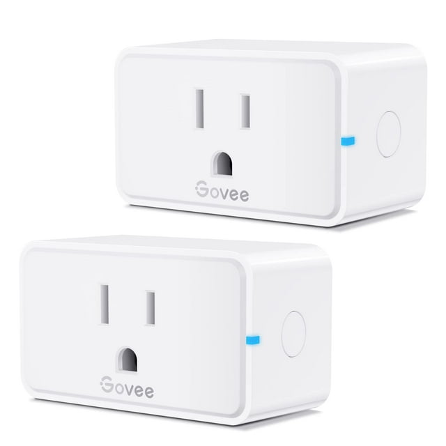 Enchufe inteligente Govee, 15 A, WiFi, Bluetooth, paquete de 2, funciona con Alexa Google