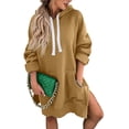 thumbnail image 1 of Vestido Sudadera Oversized PRETTYGARDEN Otoño 2025 Color Caqui Claro Talla M, 1 of 8