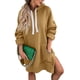 thumbnail image 1 of Vestido Sudadera Oversized PRETTYGARDEN Otoño 2025 Color Caqui Claro Talla M, 1 of 8