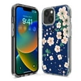 thumbnail image 3 of MUNDAZE Apple iPhone XS/X Shockproof Clear Hybrid Protective Phone Case Kawaii Japanese Pink Cherry Blossom Navy Blue Cover, 3 of 5