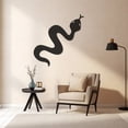 thumbnail image 3 of LaModaHome Modern Metal Wall Art, Sculpted Serpent Decor, Contemporary Snake Design, Unique Steel Wall Accent, Home Artwork, Minimalist DecorationHome Decoration Gift -23.6"x23.6"/60x60cm, 3 of 5
