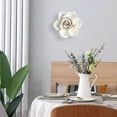 thumbnail image 3 of Fondo de pared de flores de cerámica 3D, escultura artística, decoración de arte de cerámica para oficina S Rosa 10cm, 3 of 7