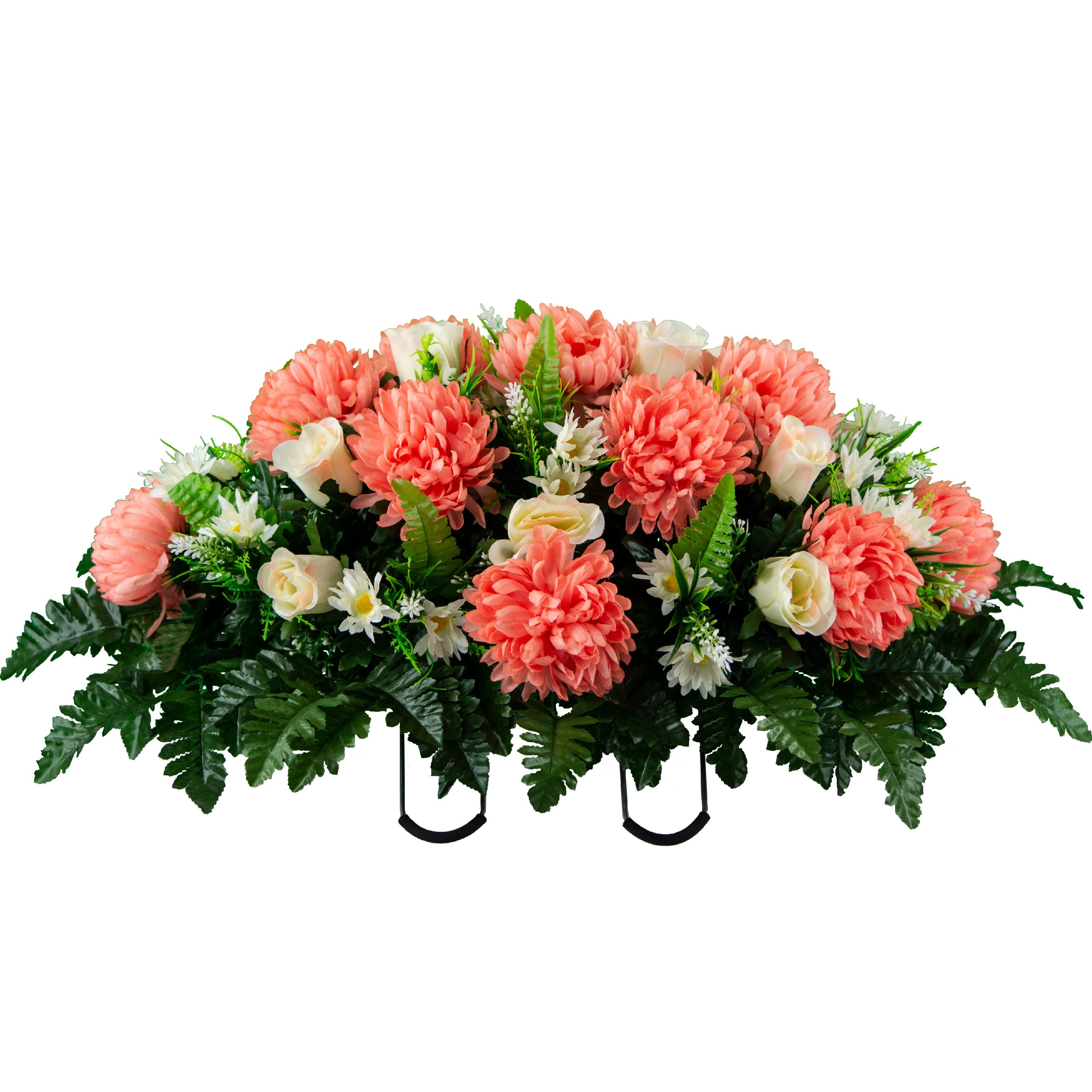 Sympathy Silks Artificial Cemetery Flowers Realistic Outdoor Grave
