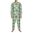 thumbnail image 3 of Fotbe Chicken Laying Eggs Pijama de Hombre con Estampado de Manga Larga, Conjunto de 2 Piezas, Ropa de Dormir Suave y Cómoda con Bolsillos-XX-Large, 3 of 7