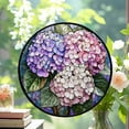 thumbnail image 2 of Stained Glass Window Hanging, Pink Purple Hydrangea Flowers Suncatcher for Doors Home Sun Catchers Decoration and Christmas, Mother's Day Birthday Gifts for Women, Men, and Mom,, 2 of 6