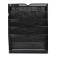 thumbnail image 1 of Wall File Organizer, 5 Pockets Mesh Vertical Hanging Wall File Holder, Wall Mounted Magazine Rack With Bottom Flat Tray For Office, Home, Classroom, Paper, Folder, File Clipboard, 1 of 8