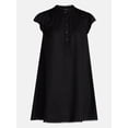 thumbnail image 6 of Time and Tru Women's Flutter Sleeve Mini Dress, Sizes XS-XXXL, 6 of 6