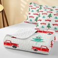 thumbnail image 4 of Erosebridal Christmas Truck Twin Quilt Set, Christmas Tree Twin Coverlet Set, White Tree 2 Pieces 1 Bedspread and 1 Pillowcase, 4 of 7