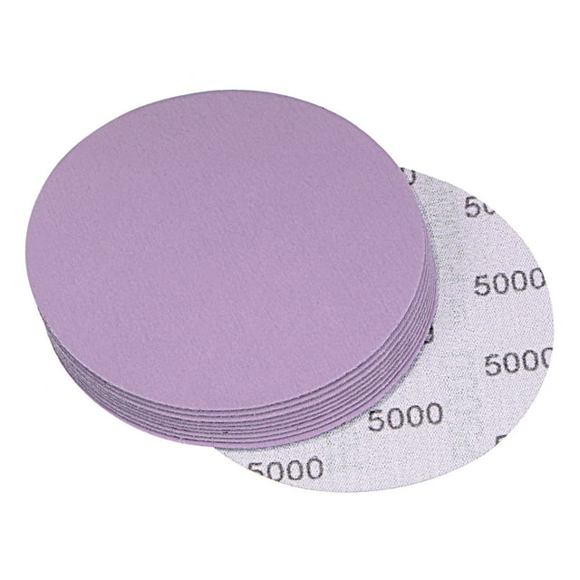 Unique Bargains 10 Pack 4-Inch Purple Sanding Discs 5000 Grits Hook & Loop Professional Aluminum Oxide Sandpaper