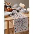 thumbnail image 6 of Cotton Linen Stars and Stripes Table Runner 36 inches Long, 4th of July Stars Eucalyptus Leaves Independence Day Retro Table Cloth Dresser Scarves,Patriotic Table Runners for Dining Table, 6 of 6