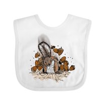 Inktastic Squirrel Superhero Landing with Acorns Boys or Girls Baby Bib