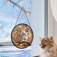 thumbnail image 5 of Squirrel Dragon Stained Glass Suncatcher Window Hanging, Gothic Dragon Christmas Ornaments for Fiction Lovers, Dinosaur Room Decor for Nursery New Home Gifts, Stained Glass, 5 of 6