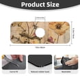 thumbnail image 2 of Vsdgher Vintage Floral Butterfly Collage Kitchen Sink Splash Guard Faucet Mat -1 PC Super Absorbent Fast Drying Mat Sink Gadgets-Splash, Bathroom,Sink Mat,(15" X 5.5" ), 2 of 7