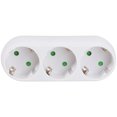thumbnail image 1 of EeaseMX Adaptador de enchufe triple, panel resistente al calor y antillamas con enchufe europeo, color blanco, 1 of 7