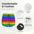 thumbnail image 6 of Haiem Colorful Glitter Rainbow Women's 2 in 1 Running Shorts - Lightweight Athletic Workout Gym Yoga Breathable Sports Shorts Liner with Phone Pockets-XX-Large, 6 of 9