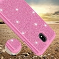 thumbnail image 4 of For StraightTalk Samsung Galaxy J7 Crown (S767VL) Case w/[HD Screen Protector] Glitter Sparkle Shiny Bling Shock Proof Dual Layer Case Cover - Hot Pink, 4 of 4