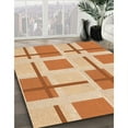 thumbnail image 3 of Ahgly Company Machine Washable Indoor Round Transitional Neon Orange Area Rugs, 5' Round, 3 of 7
