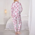 thumbnail image 6 of Wukai Seahorse and Starfish Print Women's Pajama Set - Soft Long Sleeve Sleepwear for Comfort and Style-Small, 6 of 9