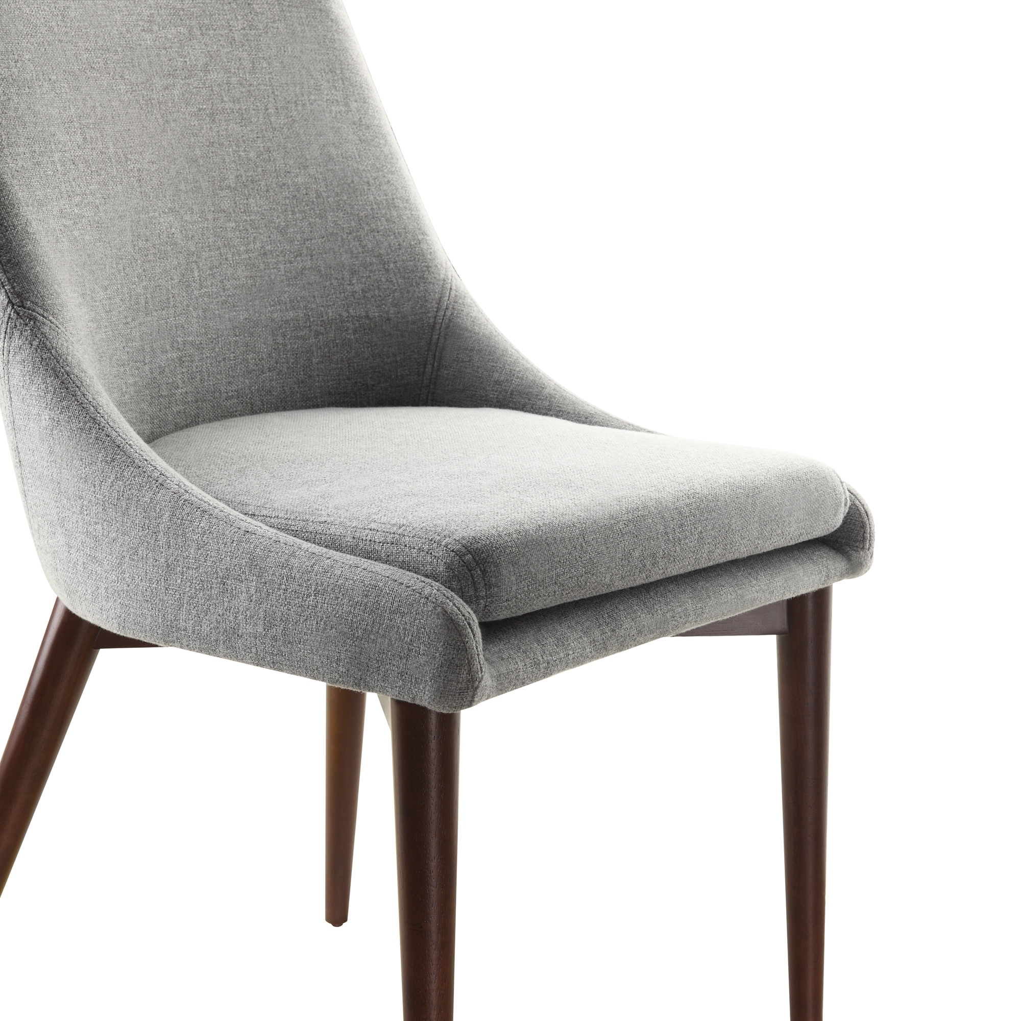 Chelsea Lane Baxter Linen Dining Chair, Set of 2, Light Gray