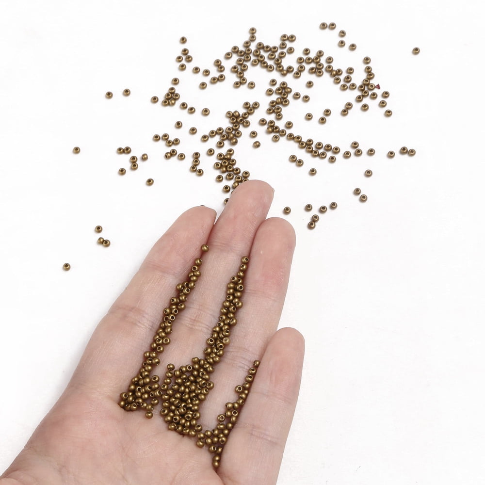 11/0 Grade A Round Glass Seed Beads Baking Paint Dark Goldenrod 2.3x1.5mm Hole: 1mm about 48500pcs/pound