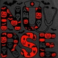 thumbnail image 3 of CafePress - Spooky Halloween Nurse - Women's Long Sleeve Charcoal Gray Pajamas, 3 of 7