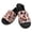 Black, variant on CTM Cozy Leopard Plush Open Toe Slippers with Back Strap (Women)