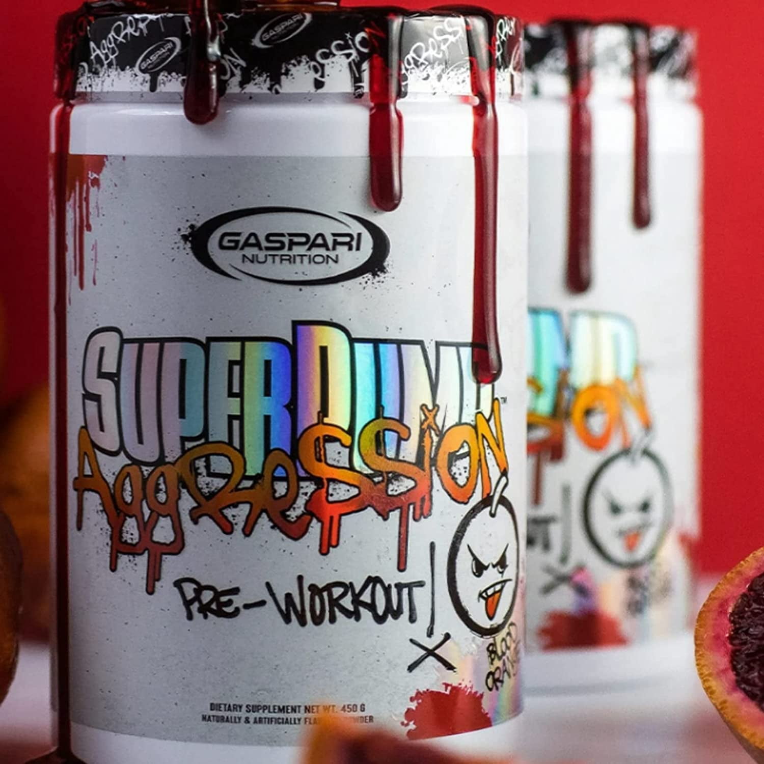 Gaspari Nutrition SuperPump Aggression Pre-Workout, Energy, Focus, Endurance and Recovery, with Creatine and Caffeine - Blood Orange, 25 Servings