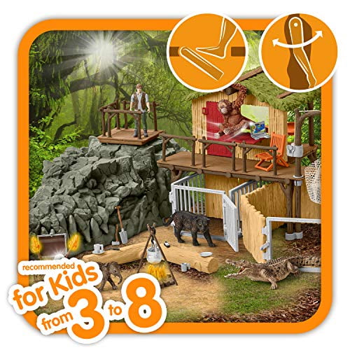 Schleich 42350 Wild Life Croco Jungle Research Station
