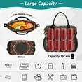 thumbnail image 4 of Ckdifva Intricate Geometric Cooler Bag Cooler Cooling Tote Lunch Bag Lunch Box Front Pocket with Shoulder Strap, 4 of 6