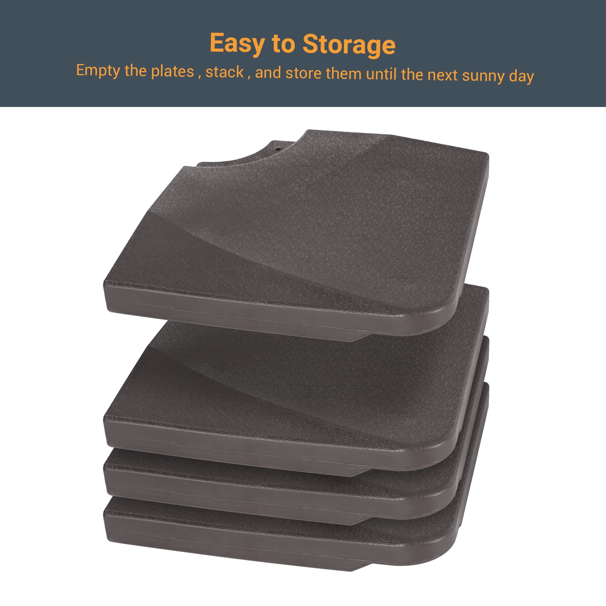 ACEGOSES Patio Cantilever Umbrella Base Filled with Water/Sand HDPE Plastic for Outdoor Offset Umbrellas,Dark Brown