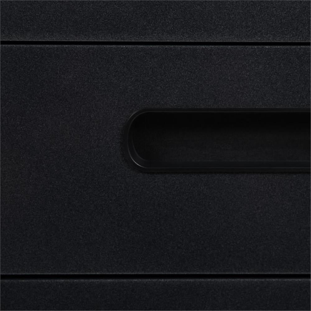 Pemberly Row Contemporary 3 Drawer Modern Mobile File Cabinet in Black