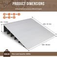 thumbnail image 2 of BeesClover Door Threshold Ramp, Adjustable Aluminum Ramp 800 Lbs Load Capacity, Non-Slip Mobility Rampfor Wheelchairs,Portable Threshold Door Ramps Fit for Entrance, Step, Power Chairs, Driveway, 2 of 6