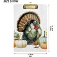 thumbnail image 3 of FMSHPON Thanksgiving Turkey Wheat Maples Clipboard Hardboard Wood Nursing Clip Board and Pull for Standard A4 Letter 13x9 inches, 3 of 5