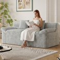 thumbnail image 4 of Tmjmj 71" Loveseat Sofa, Corduroy Memory Foam Cloud Boneless Couch, 3-Seater Compressed Sofa for Living Room Bedroom, No Assembly Required, Light Gray, 4 of 9