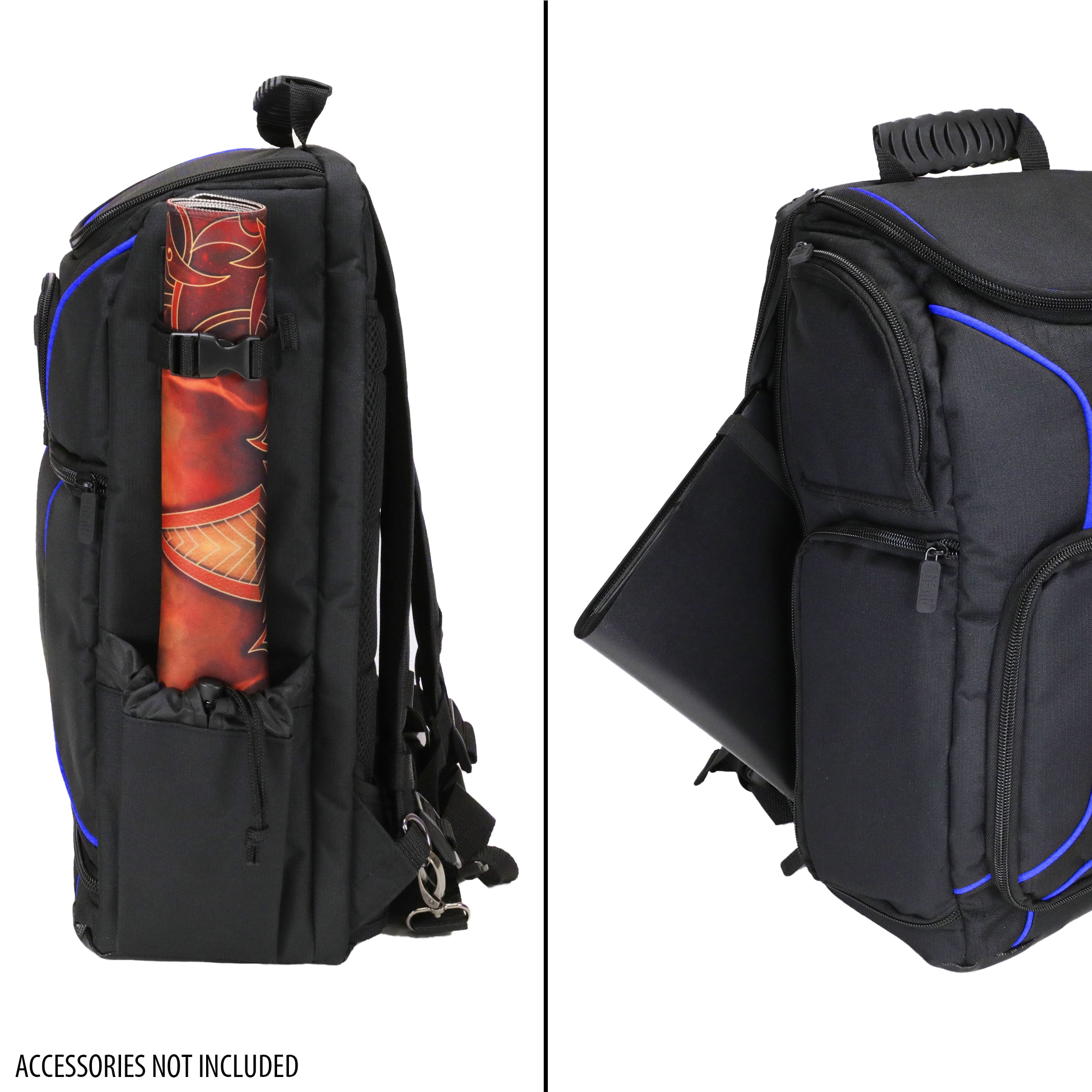 USA Gear MTG Backpack Compatible with Magic the Gathering, Playmat, Customizable Interior (Orange)