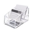 thumbnail image 1 of Dvruxg Clear Business Card Holder Box – Transparent Office Business Card Storage Case for Home, Desk & Exhibitions – Holds Cards, Pens, Notes, 1 of 5