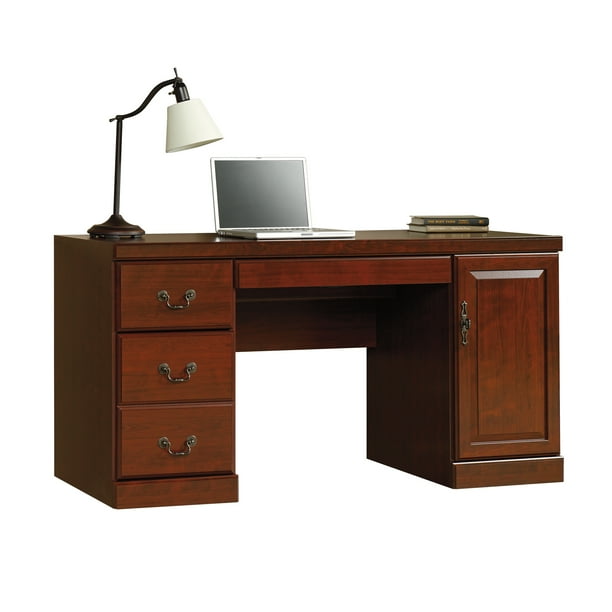 Sauder Heritage Hill Computer Credenza Desk Classic Cherry Finish