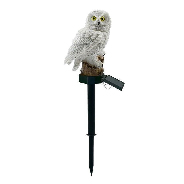 Outdoor Lamp LED Solar Waterproof Owl Figurine Garden Decoration for Backyard Patio