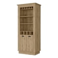 thumbnail image 1 of FM FURNITURE Hampton Bar Cabinet with 2 Doors Engineered Wood Beige, 1 of 7