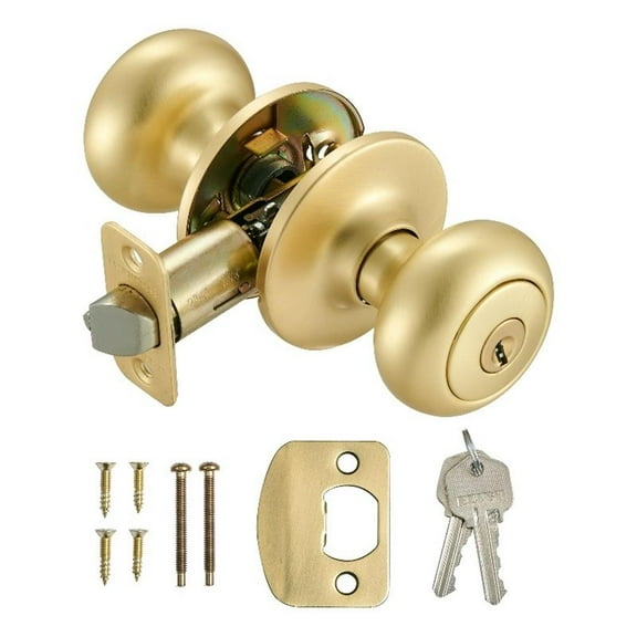 Design House 726927 Cambridge Entry Door Knob Satin Gold