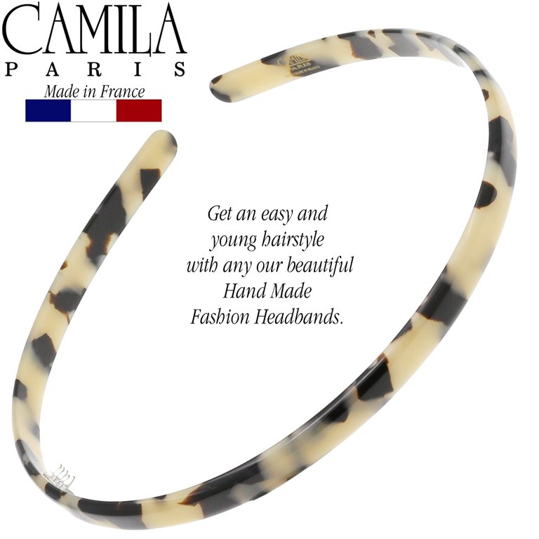 Headband Women\'s French Handmade White Tokyo Flexible No Slip Stylish Hair Acces Camila Paris CP3470 French Headband for Women, Handmade  main image 2